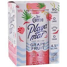 Jose Cuervo - Playa Mar Hard Seltzer Grapefruit (4 pack 355ml cans) (4 pack 355ml cans)